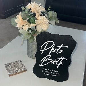 Black Photo Booth Sign